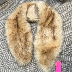 Lilly Pulitzer Tan Faux Fur Scarf
